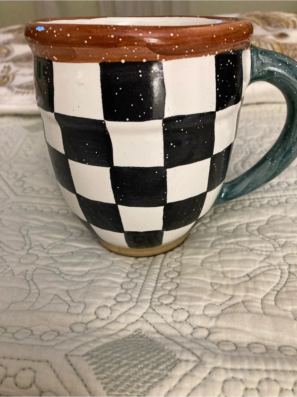 Mackenzie Childs Check Mate Mug